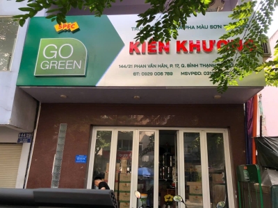 Thi công Biển hiệu quảng cáo Mặt dựng Alu Ferroli Go Green