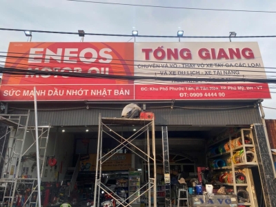 Thi công Bảng hiệu bạt Hiflex thương hiệu ENEOS